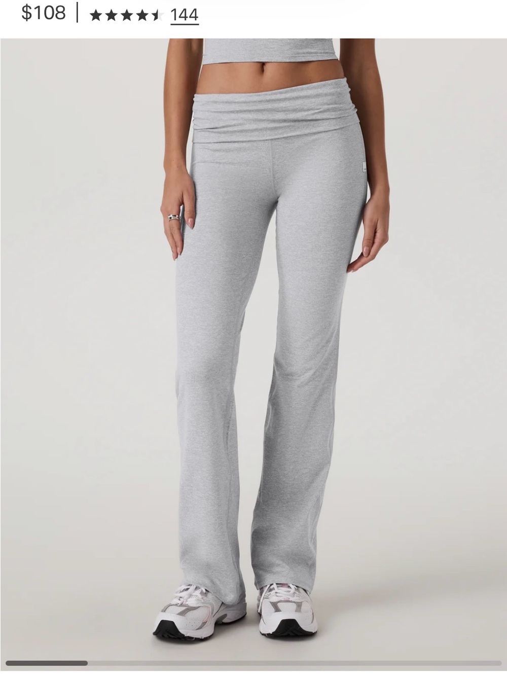 Halo Foldover Pant Set - Light Gray Lounge Set - Picture 4 of 4